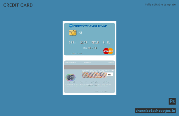 Südkorea Woori Financial Group Mastercard Beispielvorschau